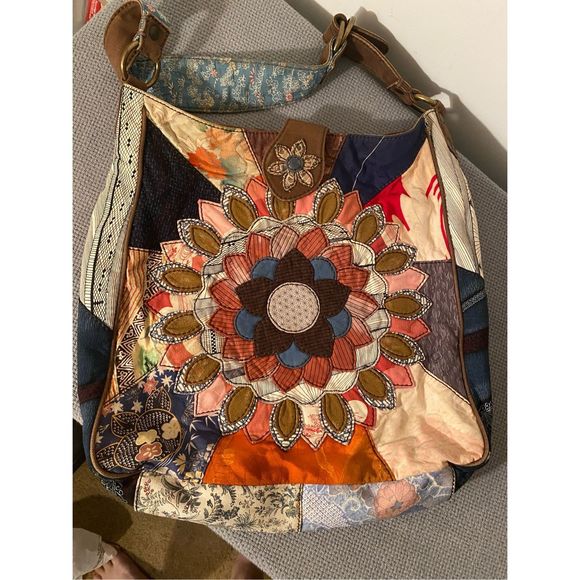 Lucky Brand Hobo Patchwork Purse Bag Large - Picture 5 of 11